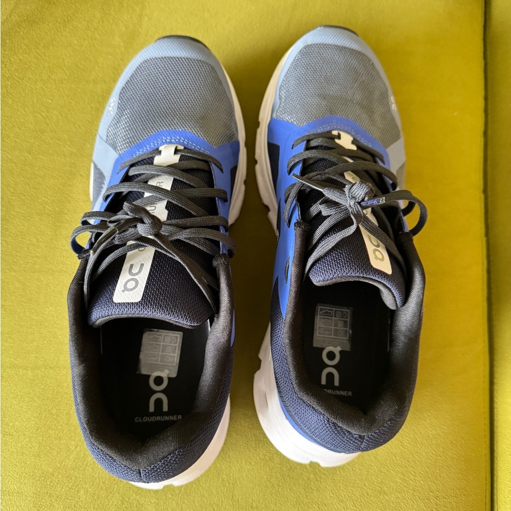 On Running Cloudrunner Men's Shoes - Blue and Gray
